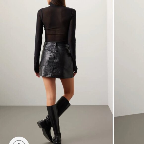 DL1961 Leather Mini Skirt Alma 28 - Picture 5 of 13